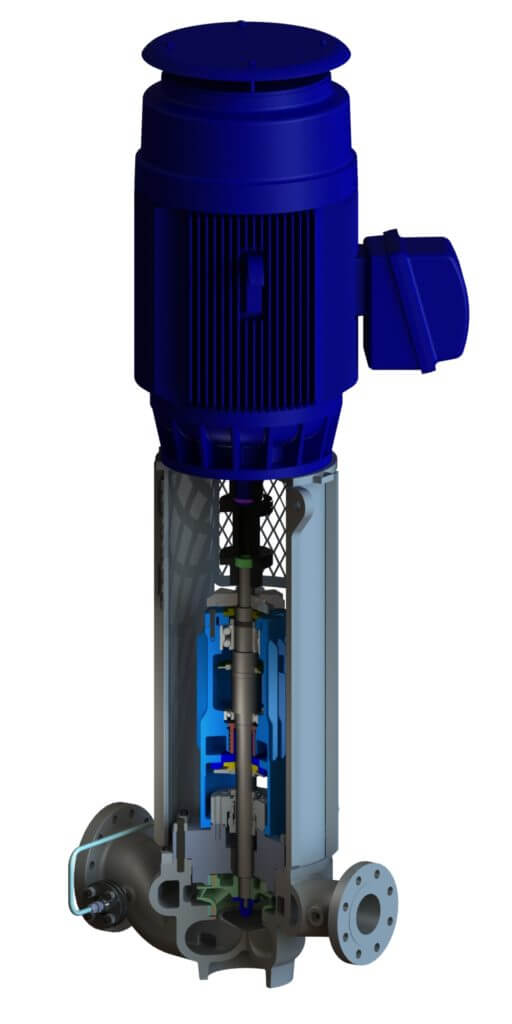 OH3 PWI vertical in-line pumps assembly cut away