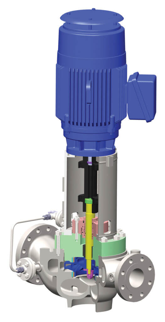 vertical inline pumps OH4 cutaway